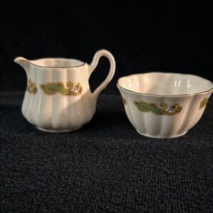 Royal Tara Book of Kels Fine Bone China Mini Creamer and Sugar Bowl